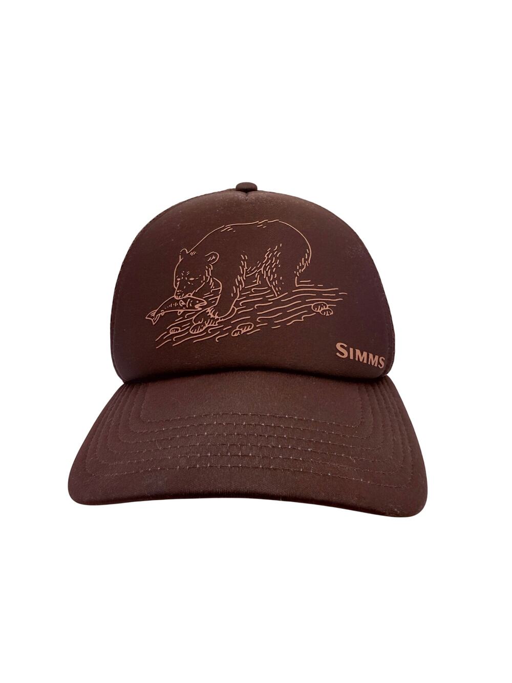 Simms Brown Bear Fishing Trucker Hat